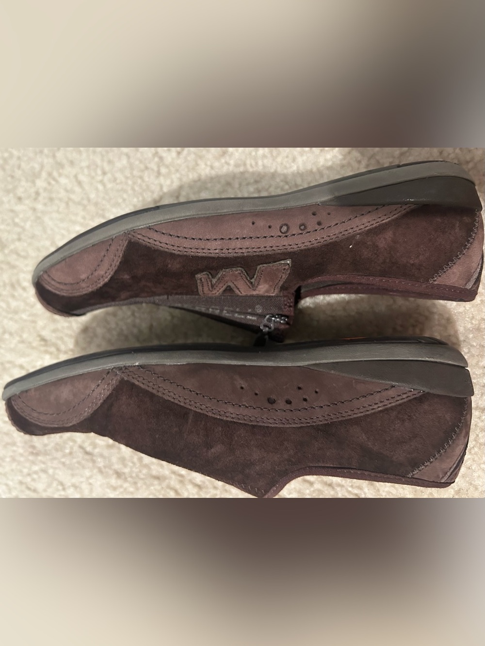 Merrell Women’s Arabasque brown leather Performance Shoes Slip on  EUC 6 - Picture 2 of 8